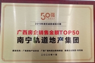 榮獲2019廣西房企銷售金額TOP50獎(jiǎng)項(xiàng)